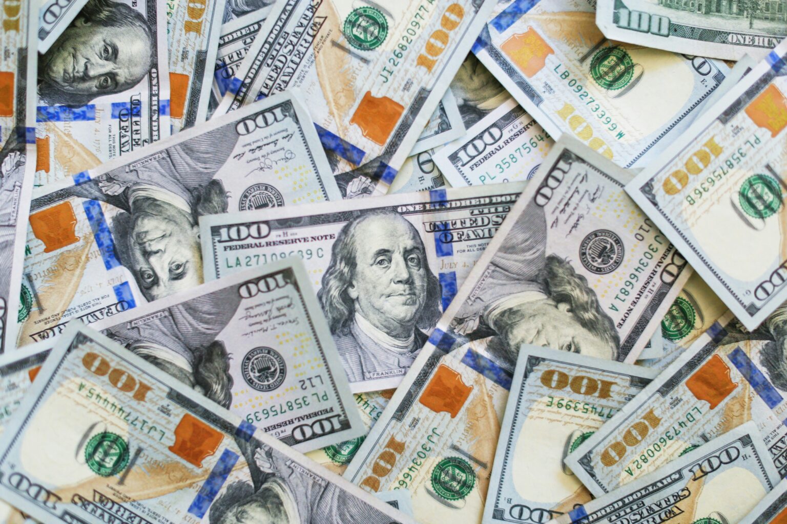 Cash in pile